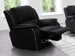 Relaxfauteuil Microvezel Hernani - Zwart