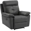 Relaxfauteuil Van Grijs Leer Vineta