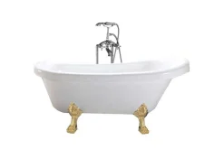 Retro Vrijstaand Bad 170 X 80 Cm Met Gouden Pootjes + Mengkraan Marigold