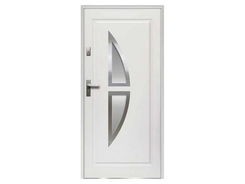 Roestvrij-Stalen Toegangsdeur H.207 X B.100 Cm Wit - Rechter Deur - Covas