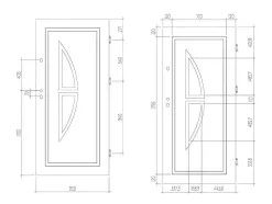 Roestvrij-Stalen Toegangsdeur H.207 X B.100 Cm Wit - Rechter Deur - Covas