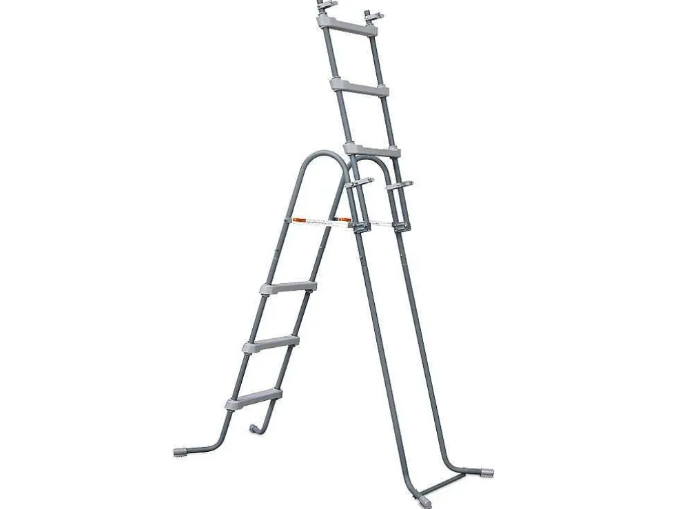 Rond Grijs Buizenzwembad Met Filterpomp Met Patroon - D427 X H107 Cm - Nisoka
