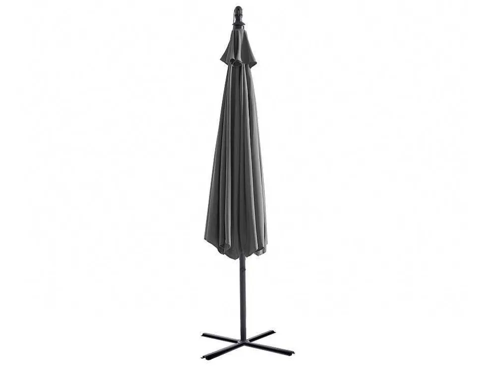Ronde Hangparasol - Grijs - Staal - Ledverlichting - Diameter: 2,93 M - Pocota
