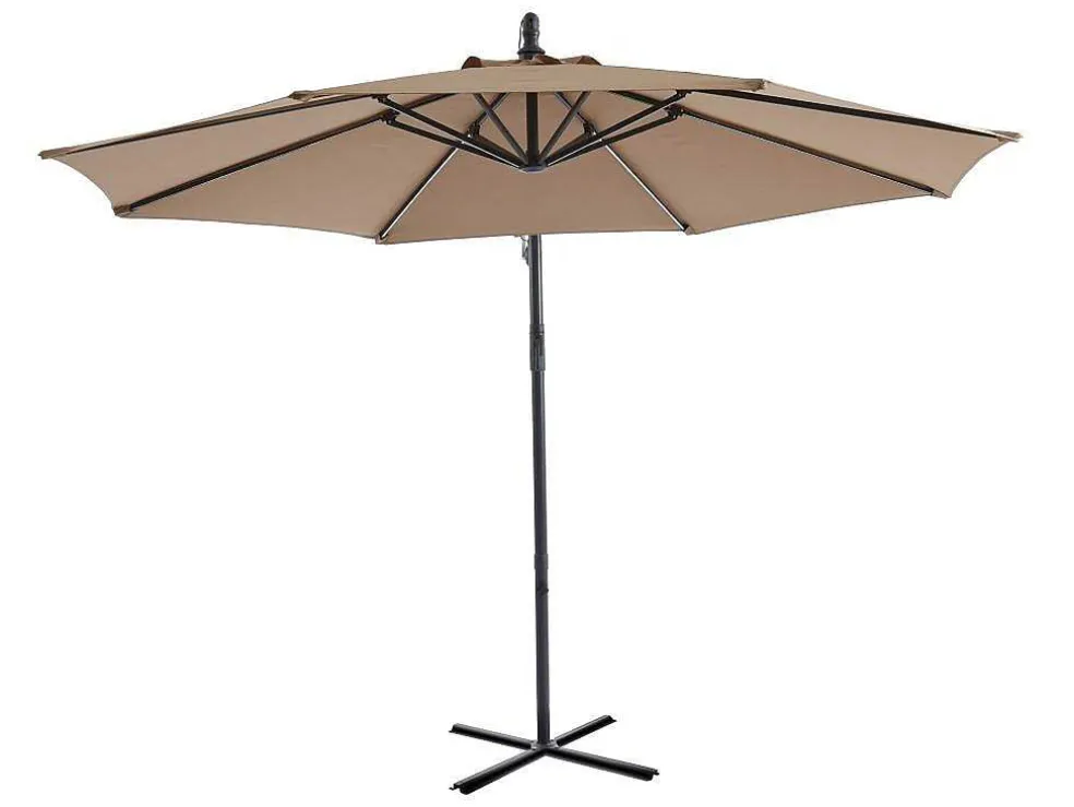 Ronde Hangparasol - Taupe - Staal - Ledverlichting - Diameter: 2,93 M - Pocota