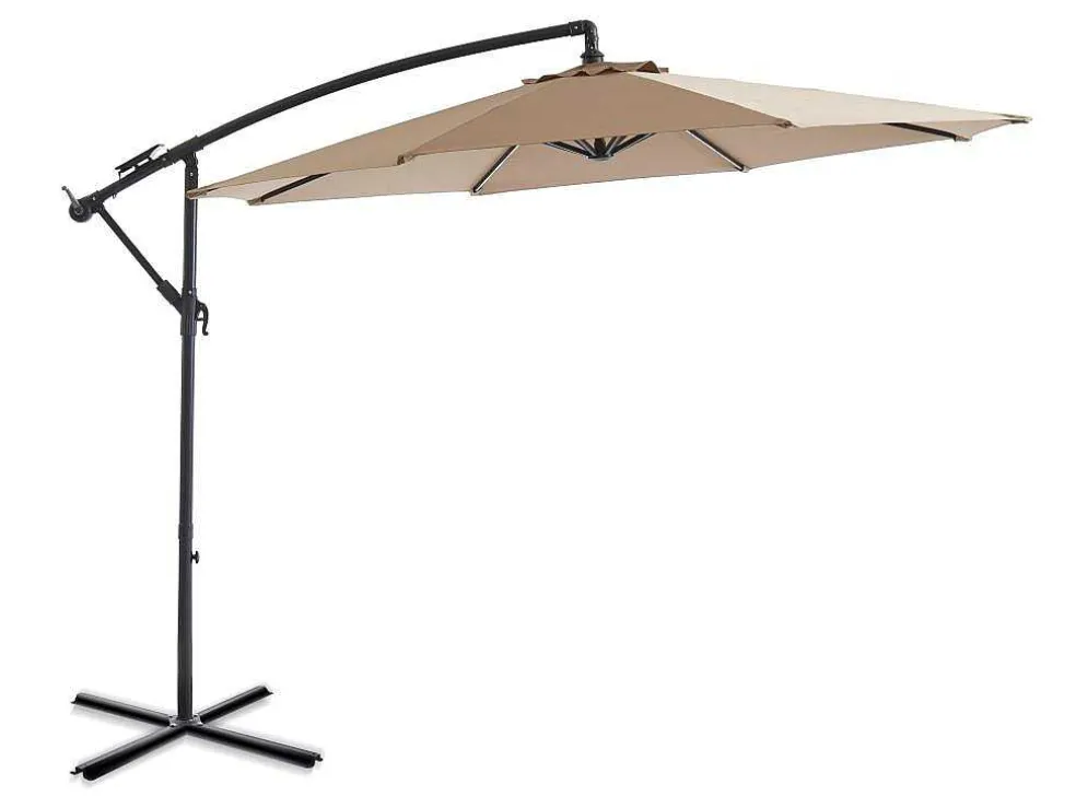 Ronde Hangparasol - Taupe - Staal - Ledverlichting - Diameter: 2,93 M - Pocota