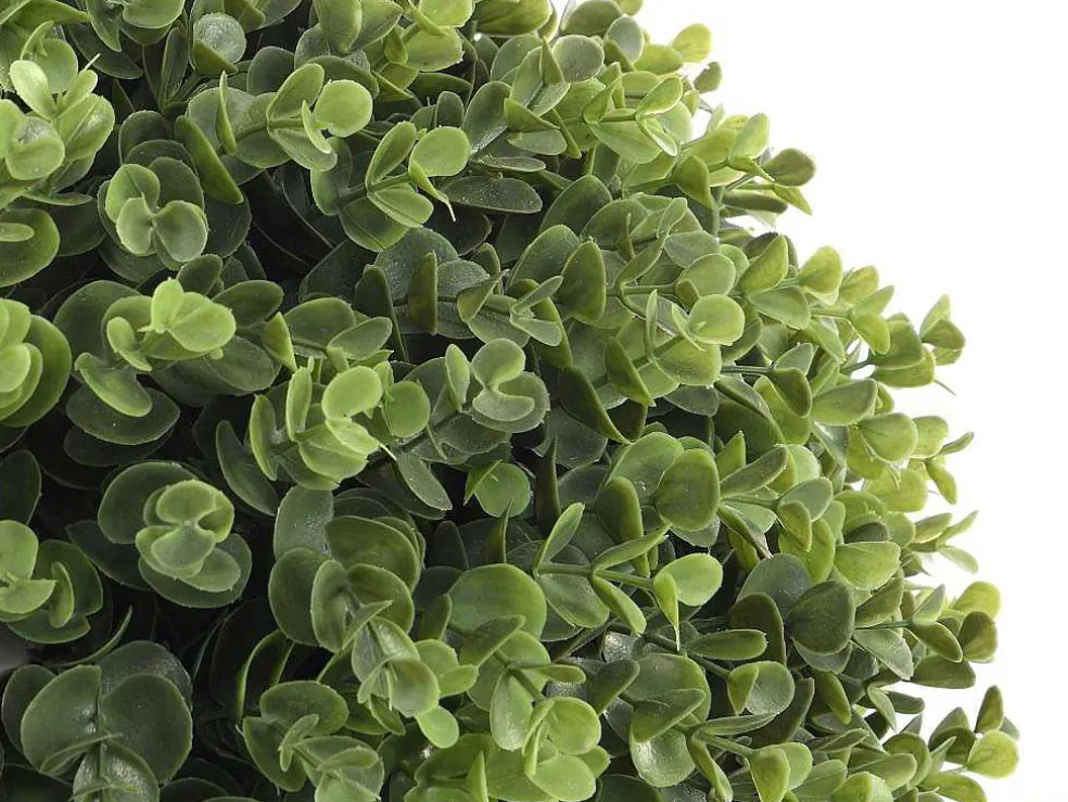 Ronde Kunstbuxus Met Pot - H66 X D40 Cm - Groen - Diava
