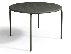 Ronde Tuintafel D110 Van Metaal - Donkergrijs - Mirmande