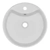 Ronde Wastafel Om Neer Te Zetten Van Wit Keramiek - 40 Cm - Darini