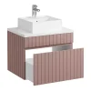 Roze Gestreept Hangmeubel Voor Badkamer Met Wastafel Om Erop Te Plaatsen - 60 Cm - Satara