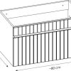 Roze Hangmeubel Met Strepen Voor Onder Wastafel Met Plank - 80 Cm - Satara