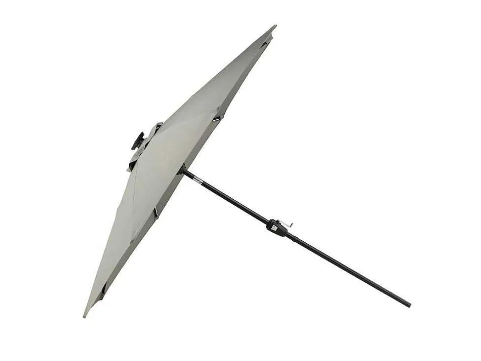 Sabal Parasol Met Kantelfunctie En Led-Verlichting Grijs.