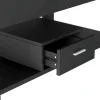 Salontafel Met Een Lade - Glazen Blad - Zwart