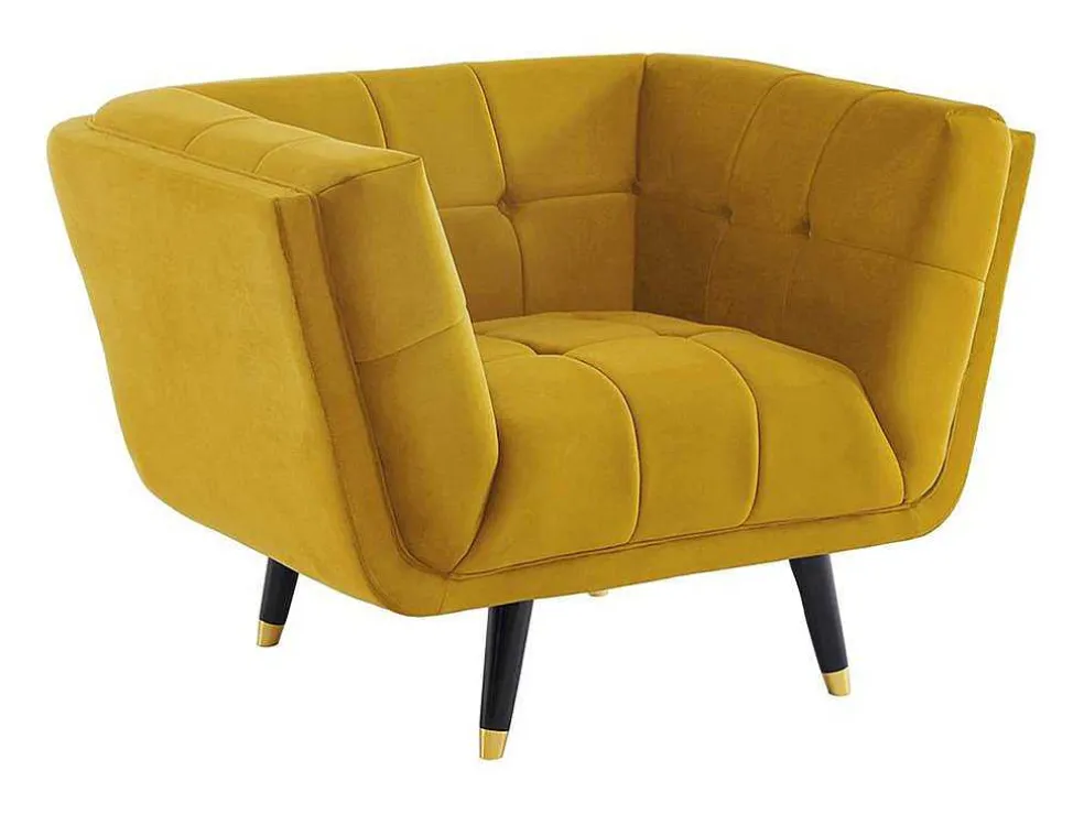 Samantha Ii Fluwelen Fauteuil - Oker
