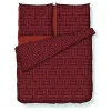 Satijnen Beddengoed Set Met 80 Draden/Cm - Dekbedovertrek 240 X 260 Cm + 2 Kussenslopen 63 X 63 Cm - Terracotta - Burby