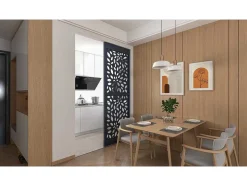 Scheidingswand Gegalvaniseerd Staal L88 X H245 Cm Antraciet - Verstelbare Hoogte - Jaora