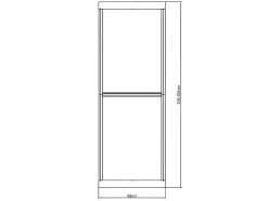 Scheidingswand Gegalvaniseerd Staal L88 X H245 Cm Antraciet - Verstelbare Hoogte - Jaora
