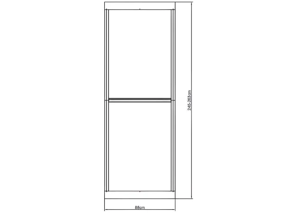 Scheidingswand Gegalvaniseerd Staal L88 X H245 Cm Antraciet - Verstelbare Hoogte - Jaora