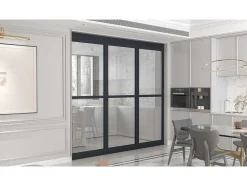 Scheidingswand In Aluminium - L88 X H245 Cm - Antraciet - Verstelbare Hoogte - Sagar