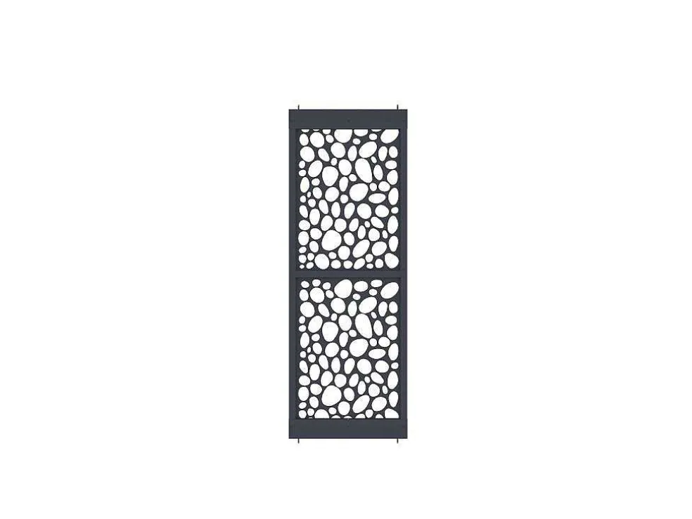 Scheidingswand Verzinkt Staal L88 X H245 Cm Antraciet - Verstelbare Hoogte - Tirodi