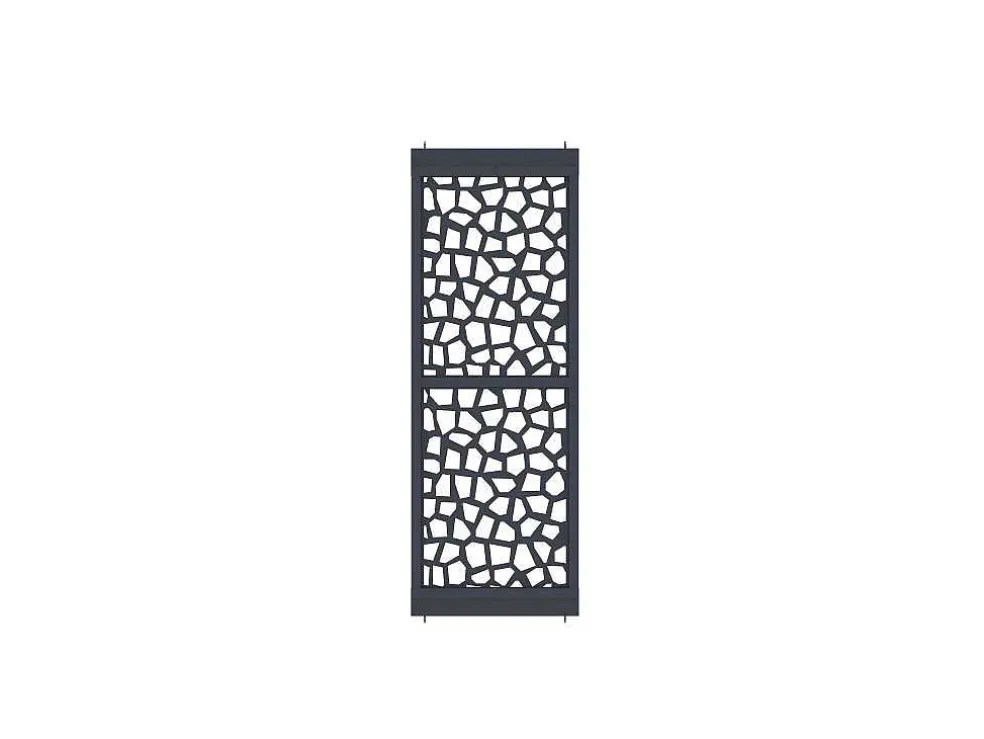Scheidingswand Verzinkt Staal L88 X H245 Cm Antraciet - Verstelbare Hoogte - Laduna
