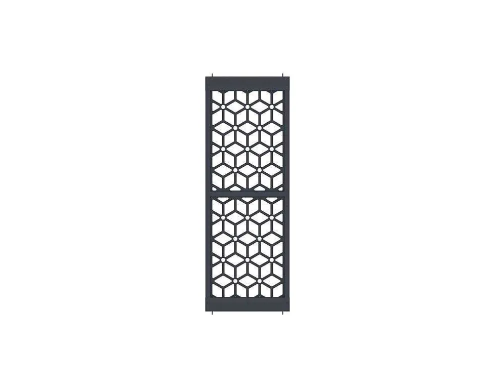 Scheidingswand Verzinkt Staal L88 X H245 Cm Antraciet - Verstelbare Hoogte - Lateri