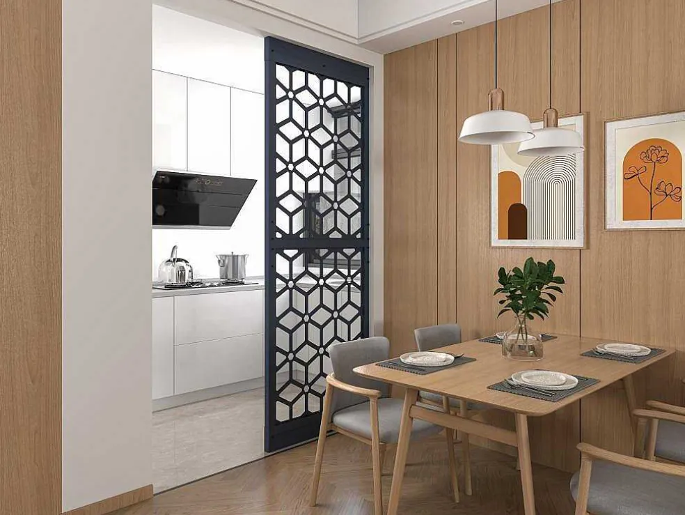 Scheidingswand Verzinkt Staal L88 X H245 Cm Antraciet - Verstelbare Hoogte - Lateri