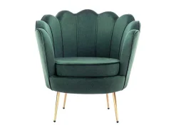Schelpvormige Fauteuil Van Spargroen Velours Dandelion - Van Pascal Morabito
