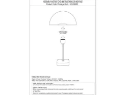 Schemerlamp Champignon Met Art-Decostijl Amanite - Marmer En Ijzer - 24,5 X 24,5 X 52 Cm - Goudkleurig