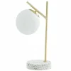 Schemerlamp Met Vintage-Stijl Lullaby - Sokkel Van Terrazzo - 23 X 15 X 38 Cm - Goudkleurig