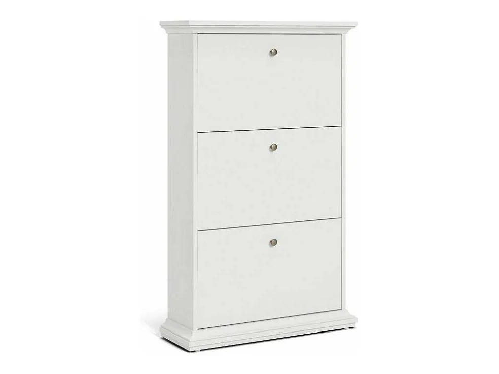 Schoenenkast Wit Venetie Met 3 Kleppen.
