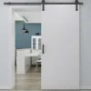 Schuifdeur Varin - H205 Cm X L93 Cm - Mdf + Wit Pvc