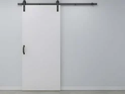 Schuifdeur Varin - H205Cm X L83Cm - Mdf + Wit Pvc