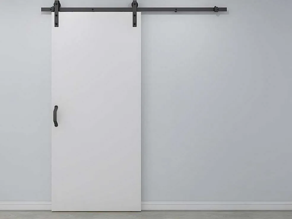 Schuifdeur Varin - H205Cm X L83Cm - Mdf + Wit Pvc