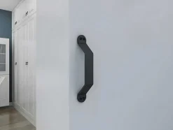 Schuifdeur Varin - H205Cm X L83Cm - Mdf + Wit Pvc