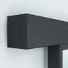 Schuifdeur Werkplaatsstijl - Zwart En Mat Gehard Glas - H205 X B73 Cm - Artisto