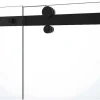 Schuifdouchedeur Met Wieltjes Mat Zwart Industriele Stijl - 120 X 195 Cm - Anakao