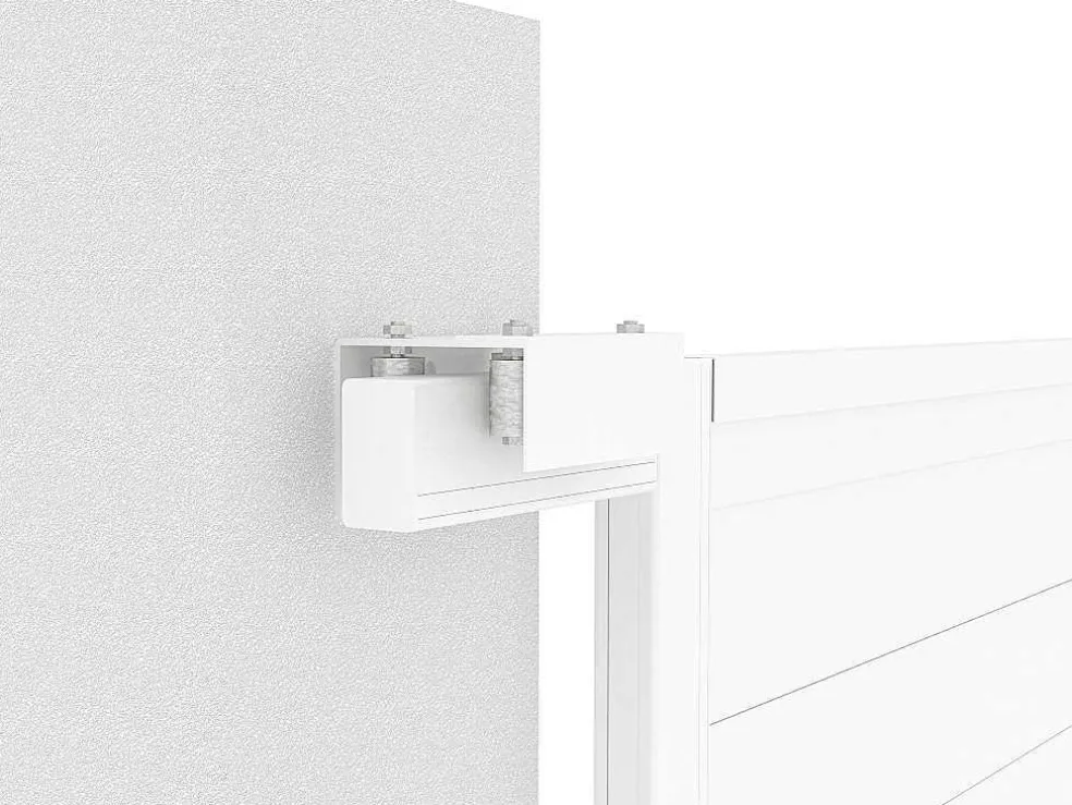 Schuifpoort Aluminium L374 X H180 Cm Wit - Nazario
