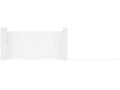 Schuifpoort Aluminium L374 X H180 Cm Wit - Nazario