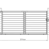 Schuifpoort Van Antraciet Opengewerkt Aluminium - L374 X 180 Cm - Nazario
