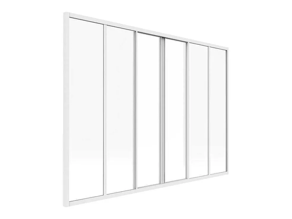 Schuifraam Van Gepoedercoat Wit Aluminium 180 X 130 Cm - Ravena