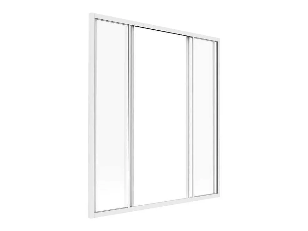 Schuifraam Van Gepoedercoat Wit Aluminium 120 X 130 Cm - Ravena