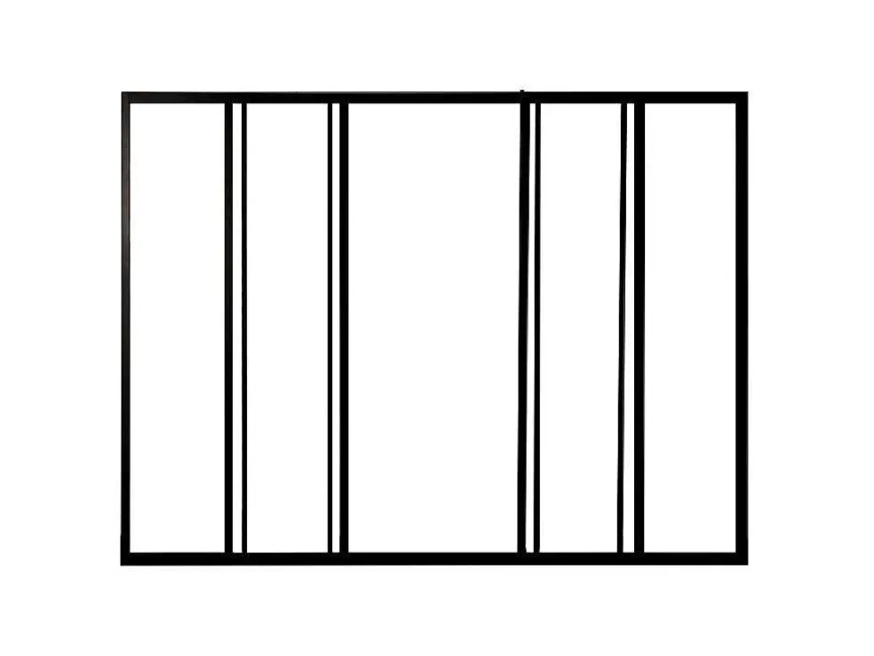 Schuifraam Van Gepoedercoat Zwart Aluminium 180 X 105 Cm - Ravena