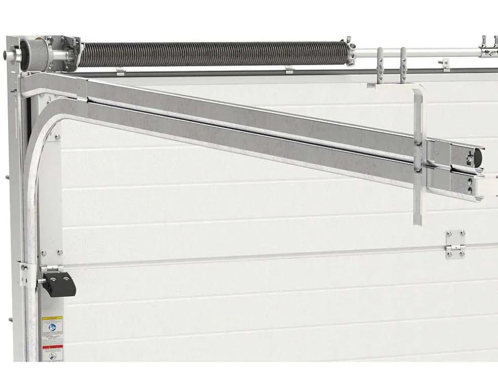 Sectionale Garagedeur - Gegroefd Effect - Centrale Loopdeur - Antraciet - Automatisch - Noria