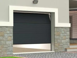Sectionale Garagedeur Antraciet Met Groefeffect En Somfy Motor - Noria