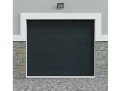 Sectionale Garagedeur Antraciet Met Groefeffect En Somfy Motor - Noria