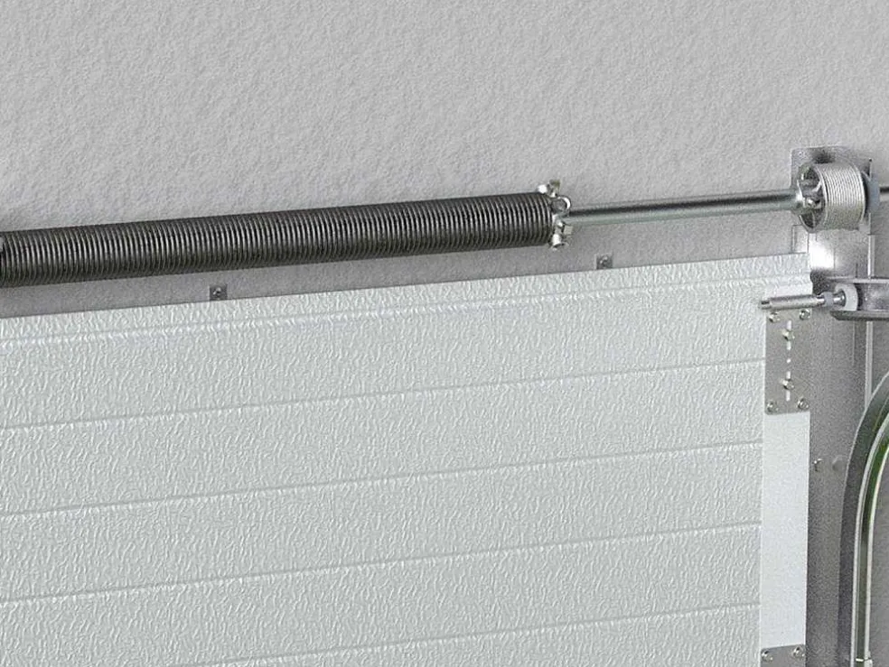 Sectionale Garagedeur Houtdecor Wit Met Somfy Motor - Prieta