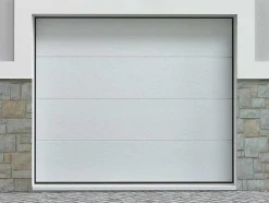 Sectionale Garagedeur Houtdecor Wit Met Somfy Motor - Prieta