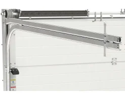 Sectionale Garagedeur Met Gegroefd Effect En Centrale Loopdeur - Antraciet - Met Somfy-Motor - Noria