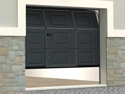 Sectionale Garagedeur Met Somfy Motor Met Centrale Loopdeur Antraciet - Caopas