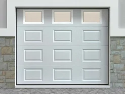 Sectionale Garagedeur Met Cassettes - Wit - Met Ramen - Met Somfy-Motor - Caopas